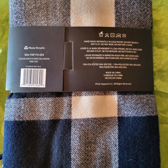 Plush Ultra Soft Plaid Scarf - Picture 2 of 2